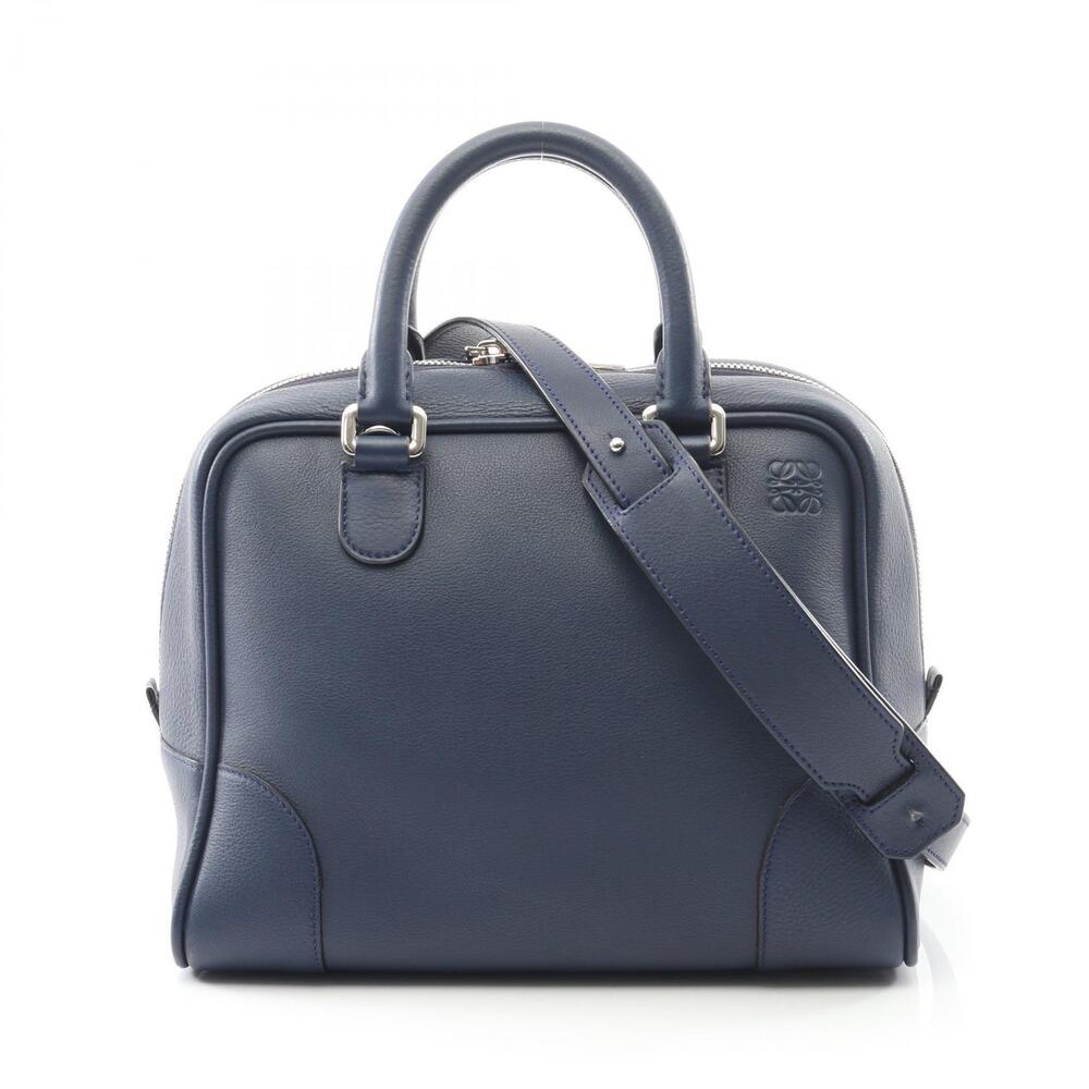 LOEWE Amazona Leather Handbag Navy Blue